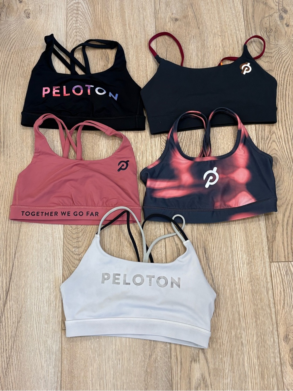 Peloton Women's Sports bras- Assorted Colors (Black, Mauve, Tie-Dye, Light Gray